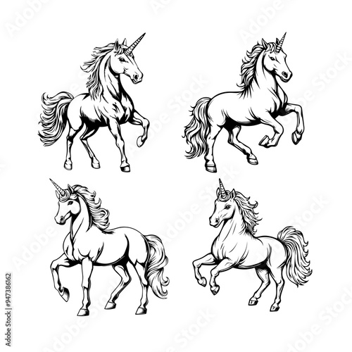 icon sheet black and white illustrations about the supernatural, about the supernatural
