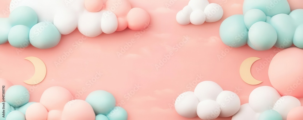 A dreamlike collage with clouds, moons, and soft pastel colors, collage, dreamlike, pastel A dreamlike collage with clouds, moons, and soft pastel colors, collage, dreamlike, pastel