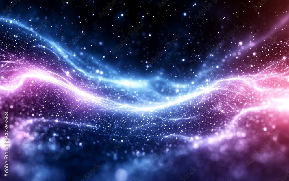 Vibrant cosmic waves of light blend in shades of blue and pink, creating a stunning visual of the universe's energy and beauty. Vibrant cosmic waves of light blend in shades of blue and pink, creating a stunning visual of the universe's energy and beauty.