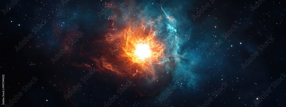 3D illustration of a planetary nebula featuring a white dwarf suitable for scientific research and educational projects 3D illustration of a planetary nebula featuring a white dwarf suitable for scientific research and educational projects