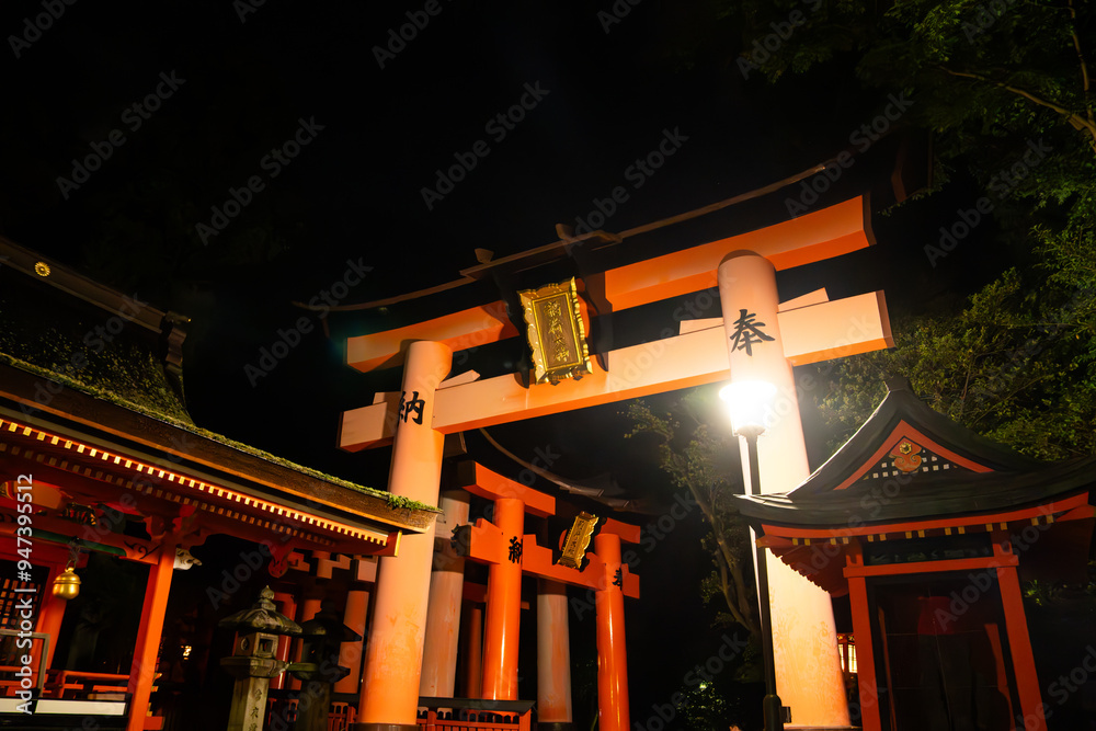Fushimi Inari Taisha by night, in Kyoto, Japan Fushimi Inari Taisha by night, in Kyoto, Japan