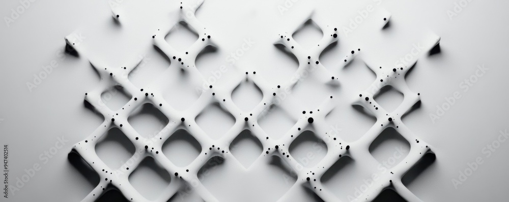 Fototapeta premium A monochrome lattice graph featuring crosshatched axis lines and a unique pattern-based distribution of data points.