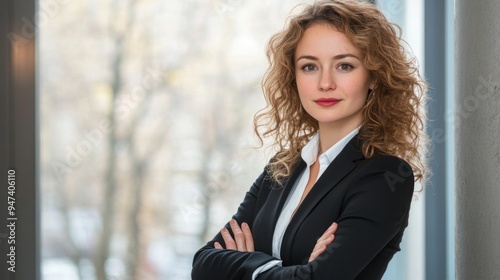 Portrait of a Confident Woman in a Black Suit Free Download Portrait of a Confident Woman in a Black Suit - GFXLoad