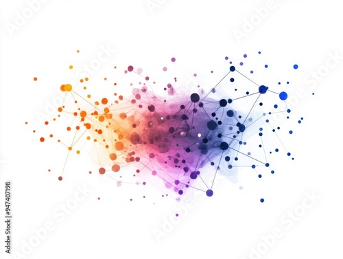 quadrant graph featuring bold intersecting axes and clustered data distribution, designed to visually distinguish between different data sets. 