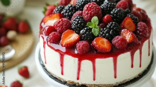 Delicious Cheesecake with Berries