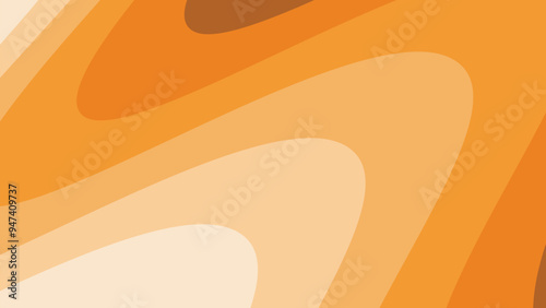 Orange wave paper cut abstract background for backdrop or presentation
