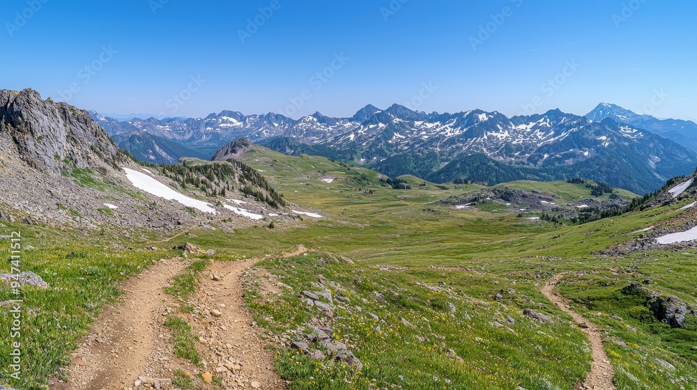 Mountain Trail Leading to Scenic Viewpoint Mountain Trail Leading to Scenic Viewpoint