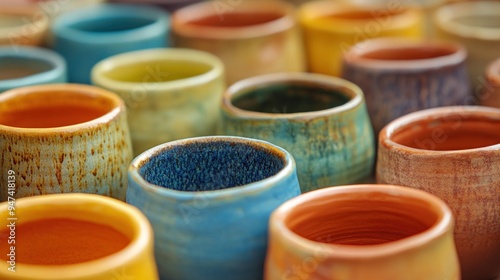 Ceramic Cups - Colorful Pottery