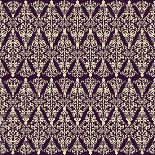 Classic Damask seamless pattern, Wallpaper in the style of Baroque, Vintage background, Luxury floral Graphic pattern for fabric, curtain, packaging, Vector Illustration for Elegant Textile Design