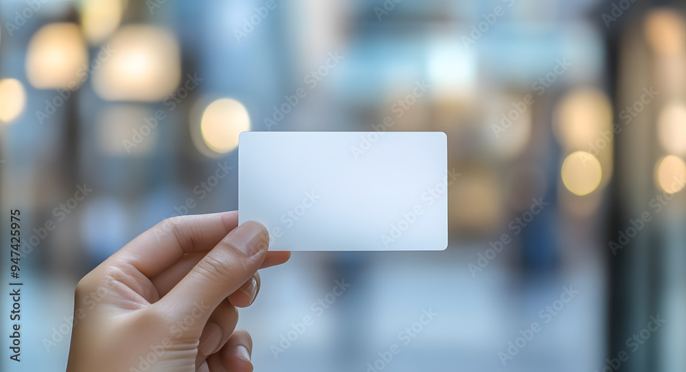Close-Up Shot of a Hand Holding a Transparent Card, Emphasizing Precision and Clarity in Modern Design, Ideal for Depicting Themes of Minimalism, Innovation, and Sleek Technology in Professional Produ Close-Up Shot of a Hand Holding a Transparent Card, Emphasizing Precision and Clarity in Modern Design, Ideal for Depicting Themes of Minimalism, Innovation, and Sleek Technology in Professional Produ