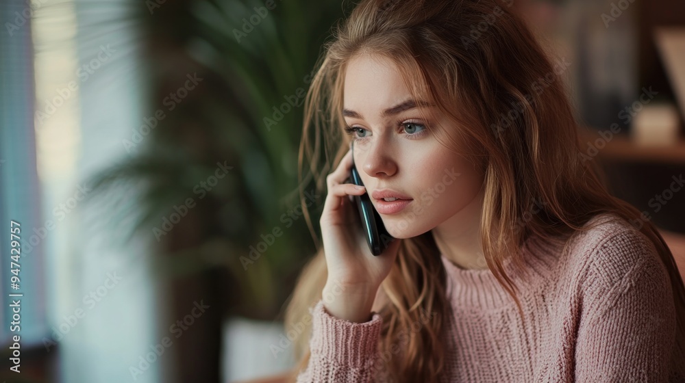 Woman Talking on Phone Woman Talking on Phone