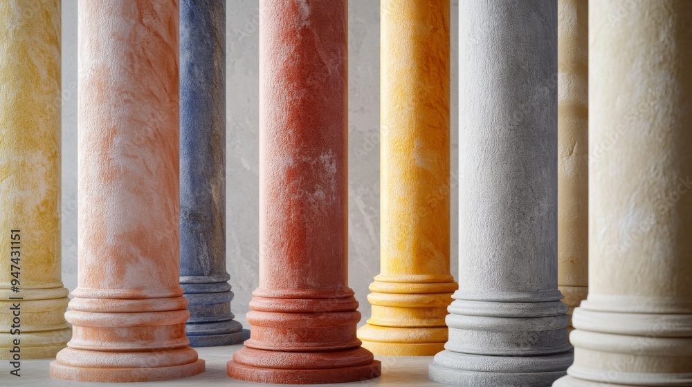 pillars in different colors and thicknesses, 16:9 pillars in different colors and thicknesses, 16:9
