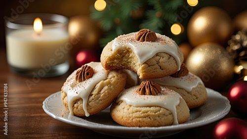 A sumptuously decadent Double Whammy Eggnog Cookies photo