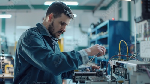 Mechanic Working on Engine