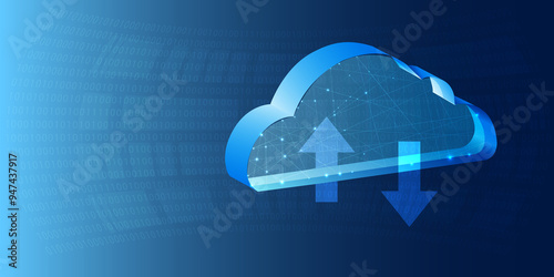 Cloud computing concept.Abstract cloud connection technology background.