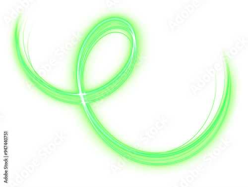 Obraz na płótnie Green Glowing Swirl w salonie