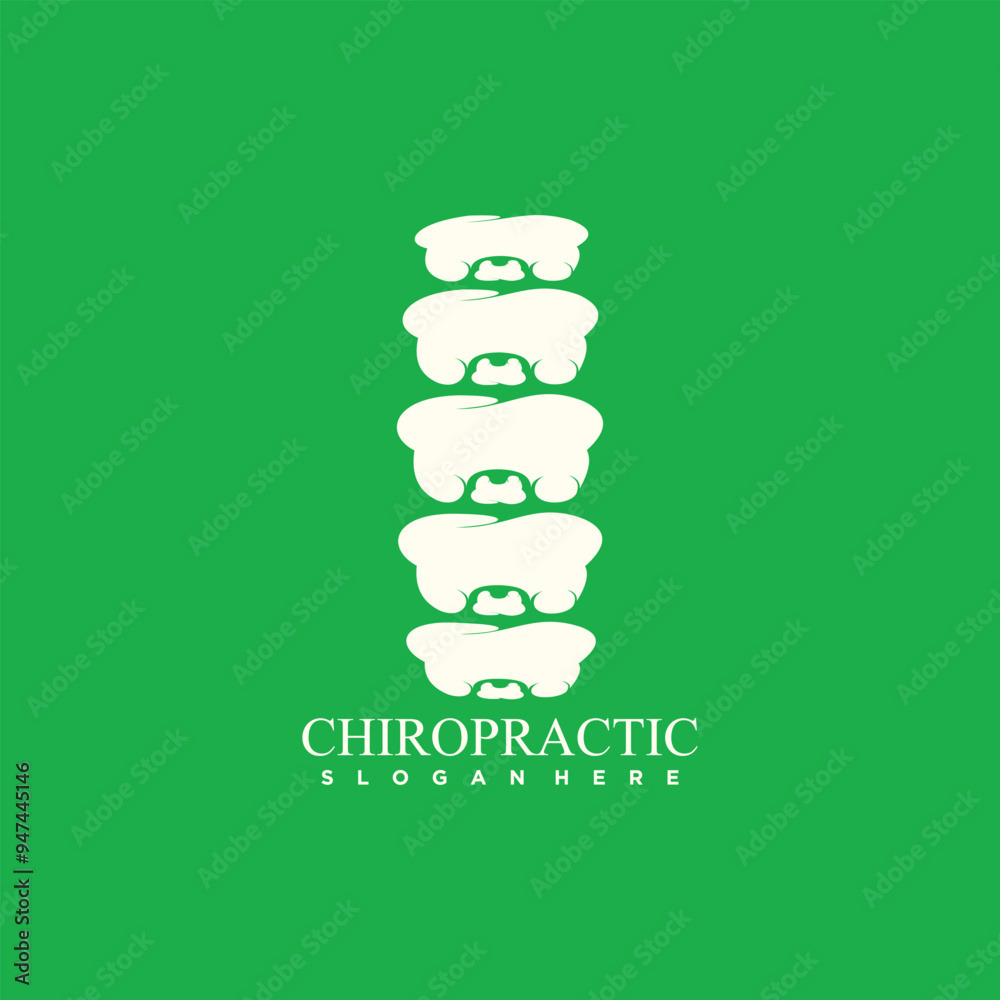 Chiropractic logo design element idea with creative concept green high resolution Chiropractic logo design element idea with creative concept green high resolution