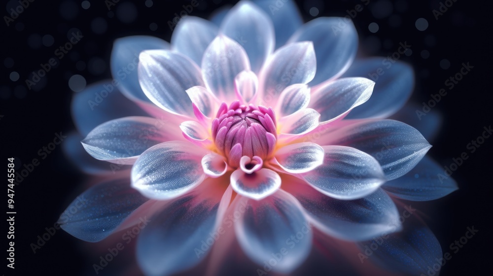 Delicate Pink Dahlia with Sparkles Delicate Pink Dahlia with Sparkles