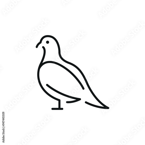 Pigeon icon. Simple pigeon icon for social media, app, and web design. Vector illustration.