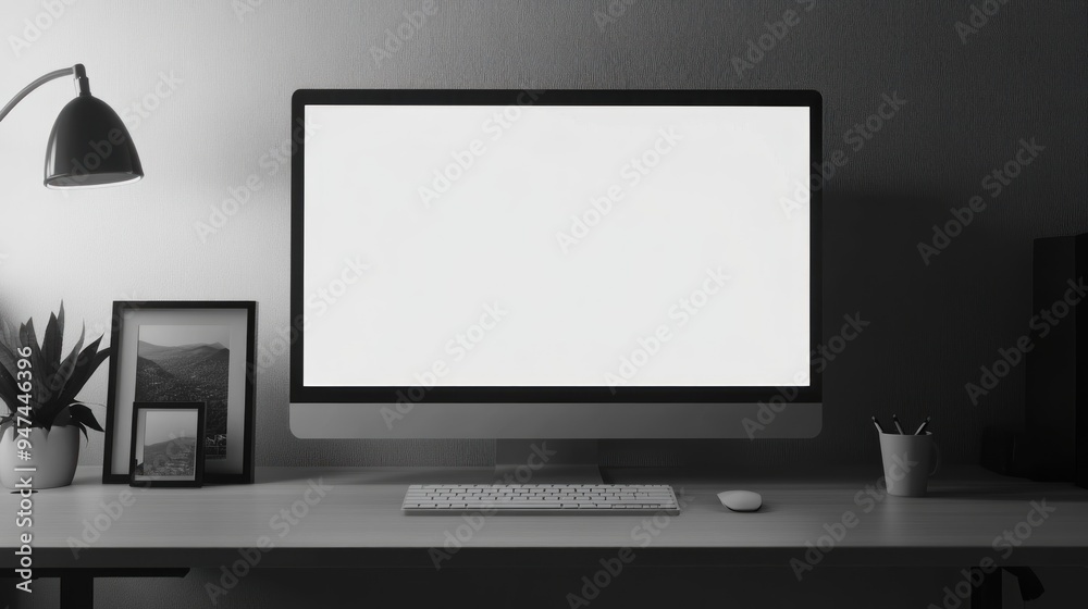 Minimalist Workstation Desktop Mockup Minimalist Workstation Desktop Mockup