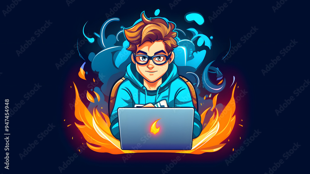 Website Developer Illustration Logo Website Developer Illustration Logo