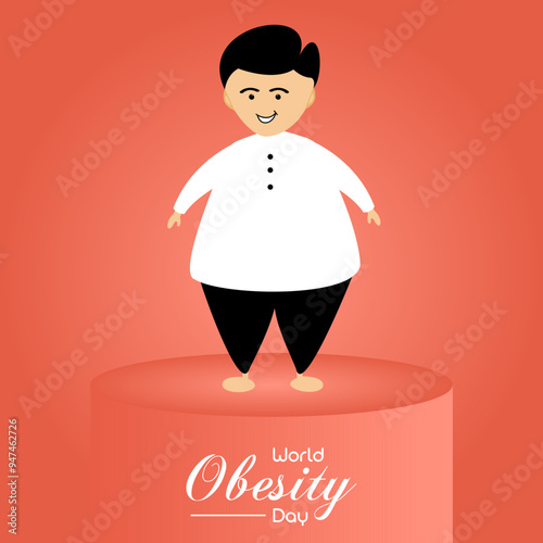vector graphic of world obesity day good for world obesity day celebration with characters