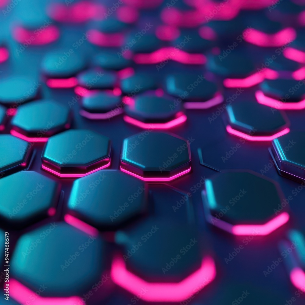 A holographic 3D hexagon grid with floating, luminous cells, holo, 3D hexagon, grid A holographic 3D hexagon grid with floating, luminous cells, holo, 3D hexagon, grid