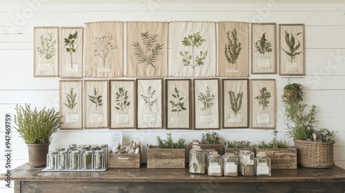 Botanical Wall Art  Framed Plants  Rustic Decor  Natural Home Decor