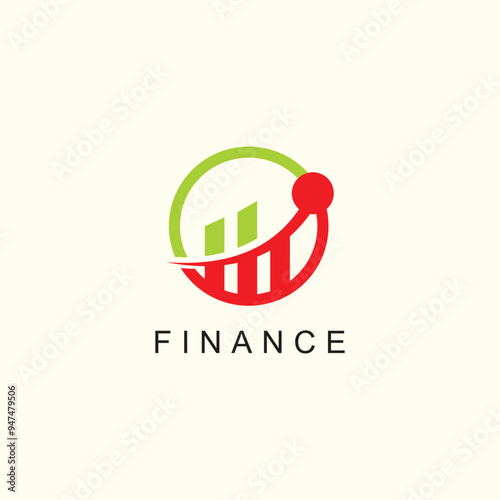 Chart bar logo vector design element icon style with creative idea concept