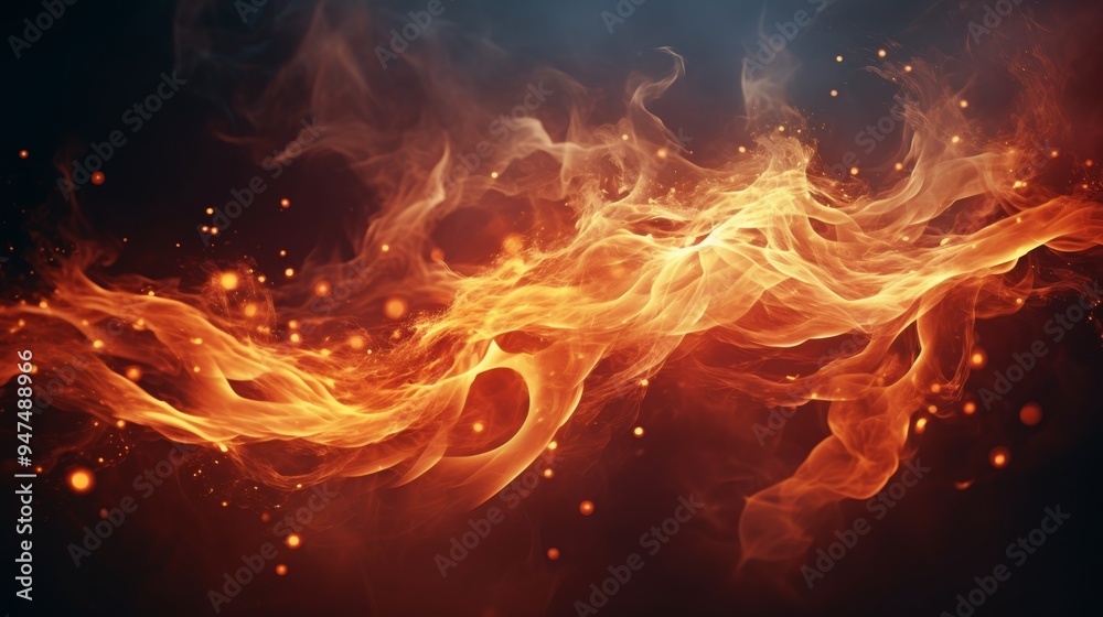 Realistic fire spark overlay with smoke and flame background for a fiery bonfire illustration Realistic fire spark overlay with smoke and flame background for a fiery bonfire illustration
