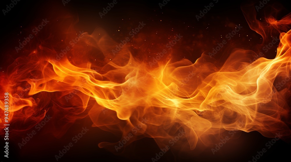 Realistic fire spark overlay with smoke and flame background for fiery bonfire illustration Realistic fire spark overlay with smoke and flame background for fiery bonfire illustration