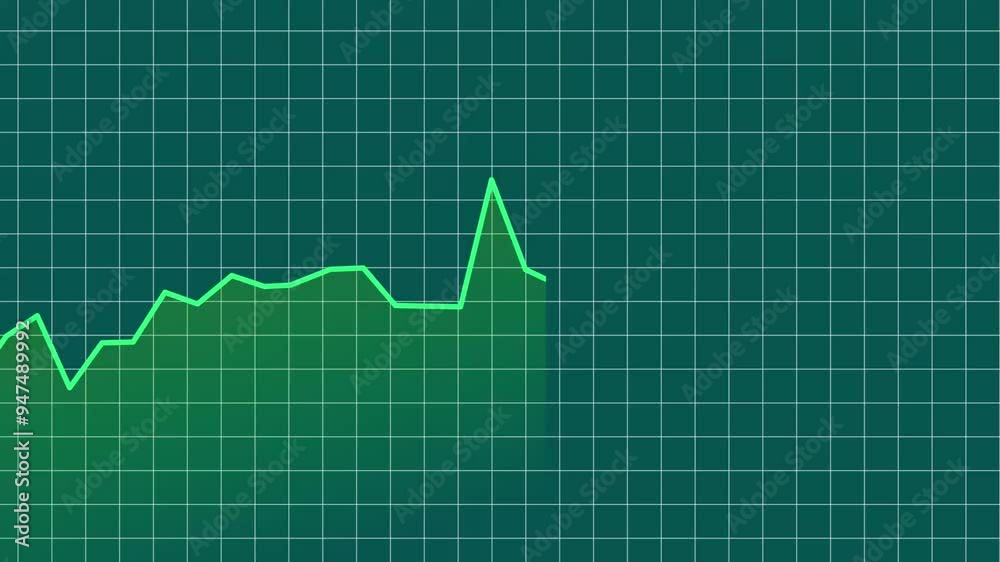 Steady Growth Line Graph with Grid Background Steady Growth Line Graph with Grid Background