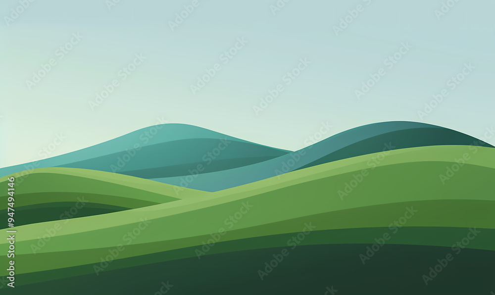 landscape with green grass and sky landscape with green grass and sky