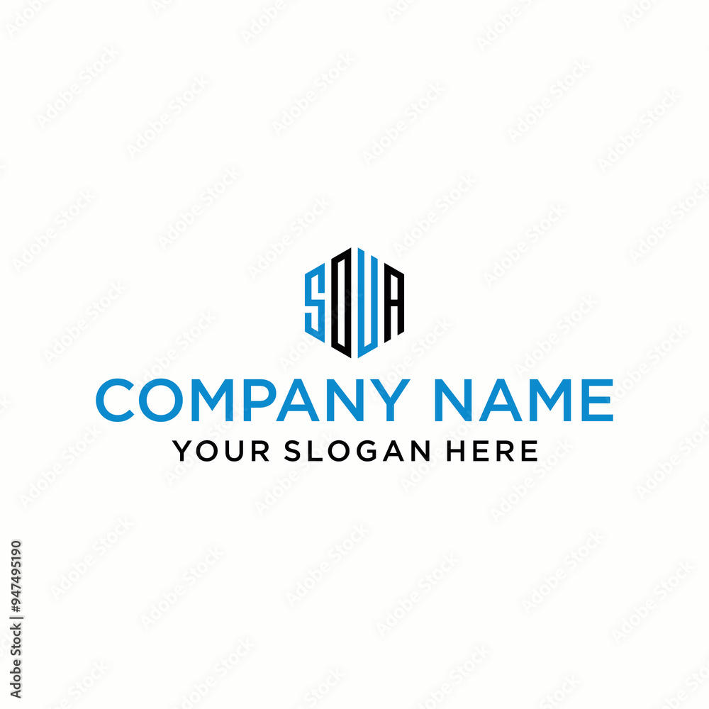 SOVA letter logo in the form of hexagons and cube logos with letter designs for corporate identity SOVA letter logo in the form of hexagons and cube logos with letter designs for corporate identity