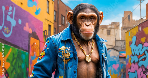 hip hop style chimpanzee photo