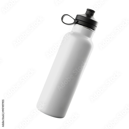 Minimal sport bottle isolated on blank background
