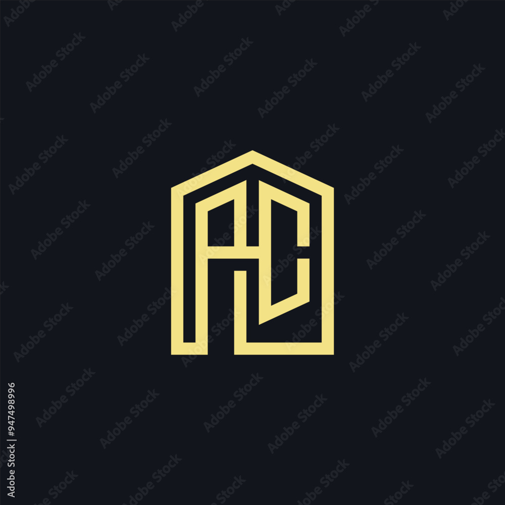 Building house design logo with dual letter Building house design logo with dual letter