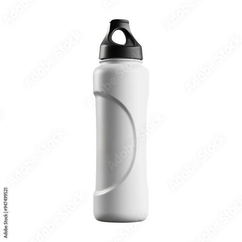 Reusable sport water bottle png mockup on transparent background