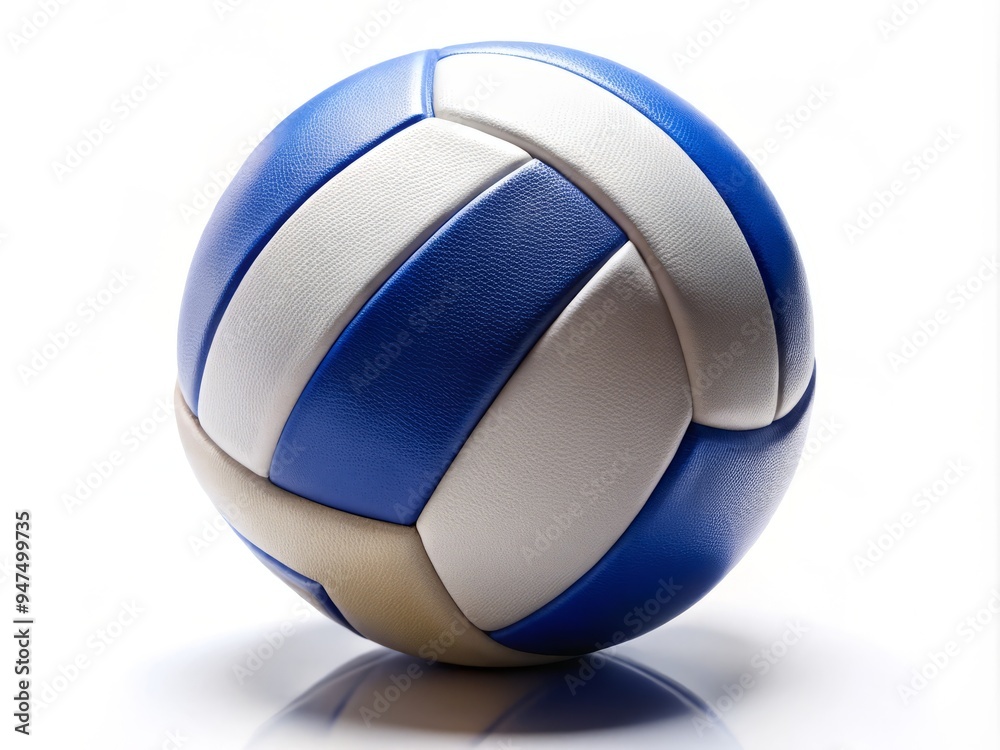 Photo image of a volleyball isolated on a white background with soft lighting, focus on the texture of the ball Photo image of a volleyball isolated on a white background with soft lighting, focus on the texture of the ball