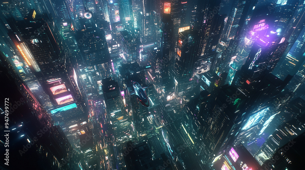 Naklejka premium city center