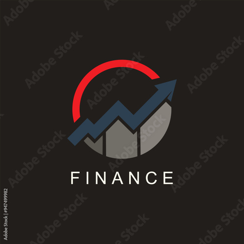 Chart bar logo vector design element icon style with creative idea concept