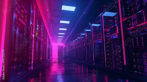 Neon Server Room