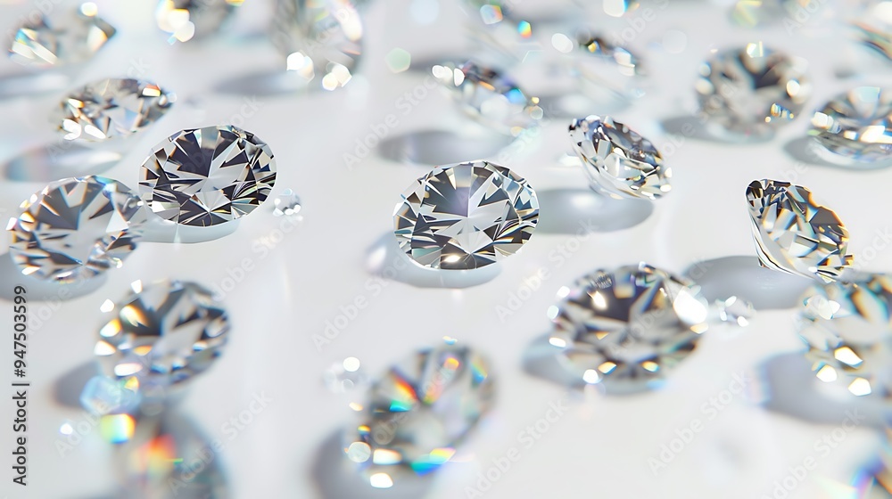 Sparkling Diamonds: A Close-Up of a Precious Gemstone