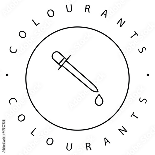 Colorants Icon Design. Represents Color Additives, Pigments, Coloring Agents, Food Dye—vector icon with editable Stroke.