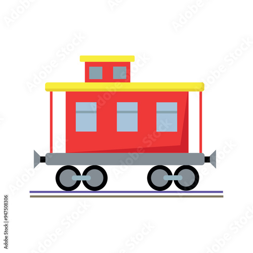 Caboose icon clipart avatar logtotype isolated vector illustration