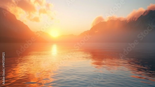 Mountain Lake Sunset