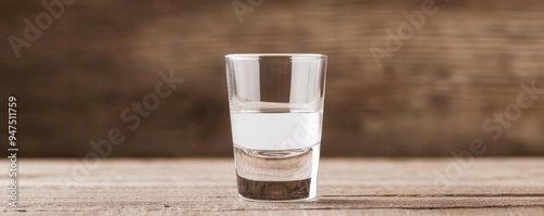 Stolichnaya vodka from Russia in a shot glass, vodka, Russia, shot photo