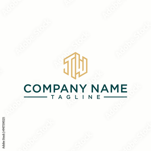 TW letter shaped hexagon and cube logo with letter design for company identity