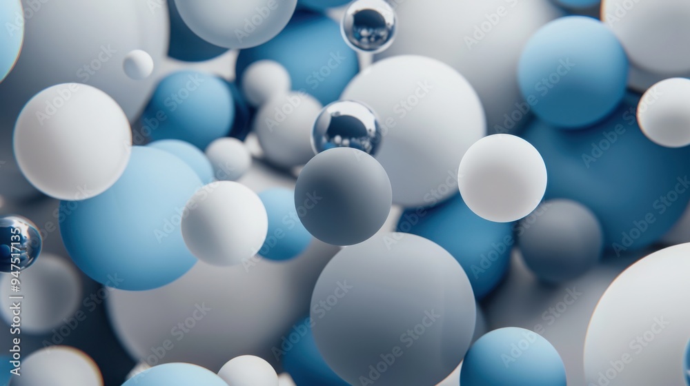 abstract different size of sphere composition background