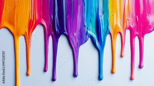 different colors dripping from paint brushes